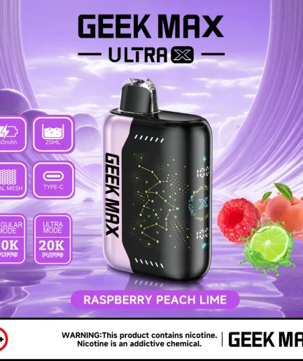 Geek Max Raspberry Peach Lime 5pk
