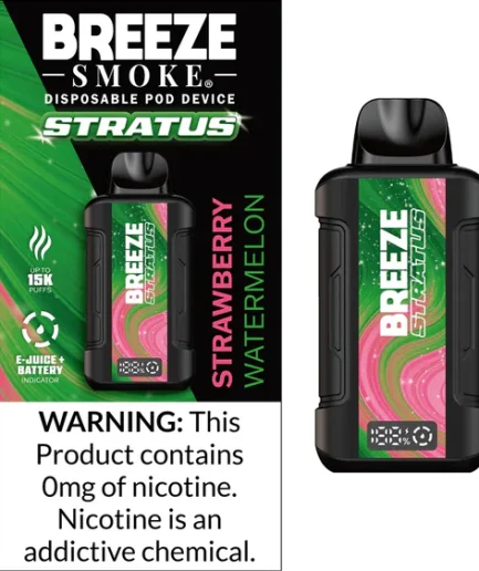 BREEZE STRATUS 5 count Strawberry Watermelon zero Nicotine